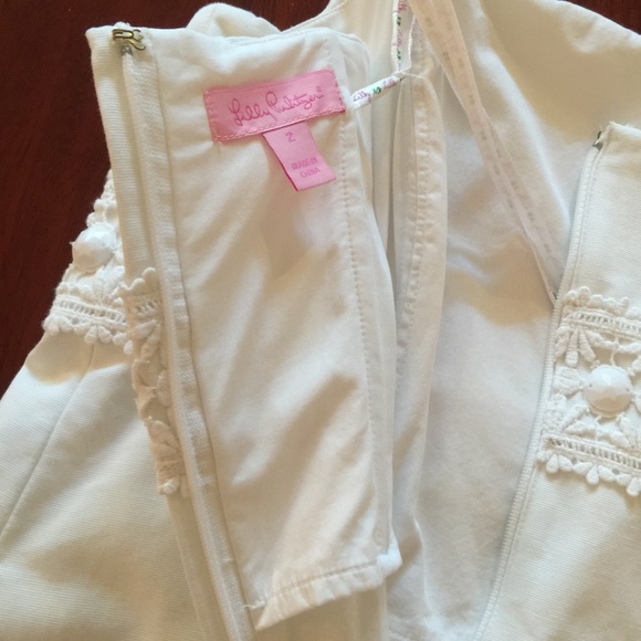 Lilly Pulitzer Betsey Strapless Dress White 2 - Picture 6 of 7